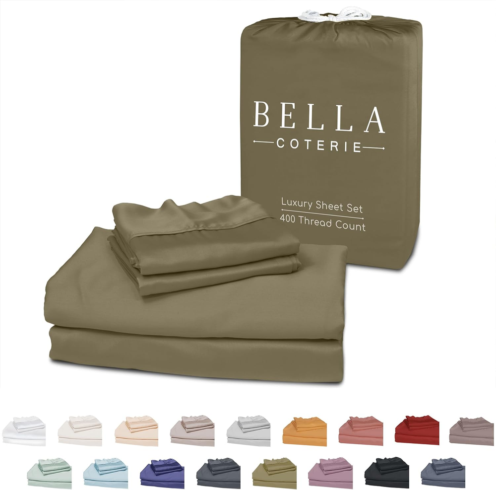 Luxury Bamboo Queen Sheet Set | 100% Organic Bamboo Viscose | Ultra-Soft & Breathable