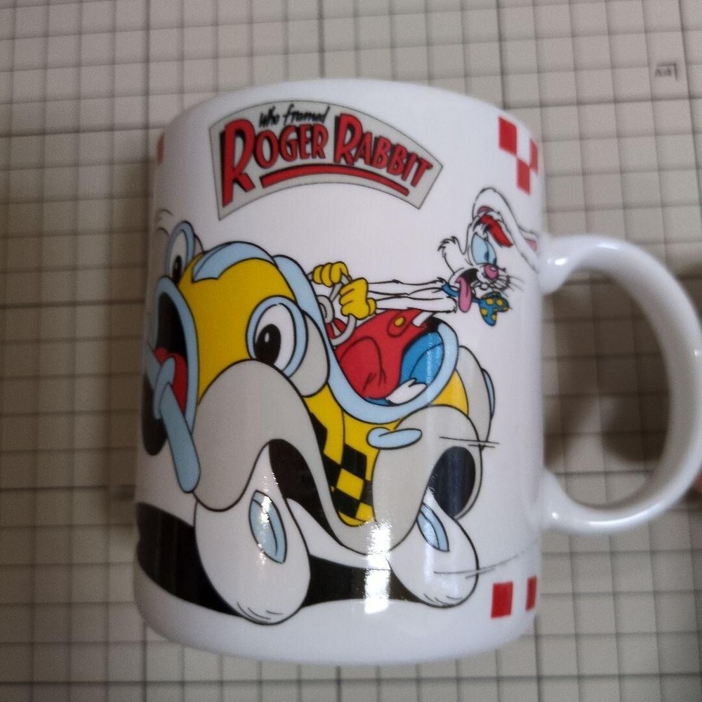Disney 1987 Roger Rabbit Vintage Mug Dead Stock Japan Collectible NM Condition