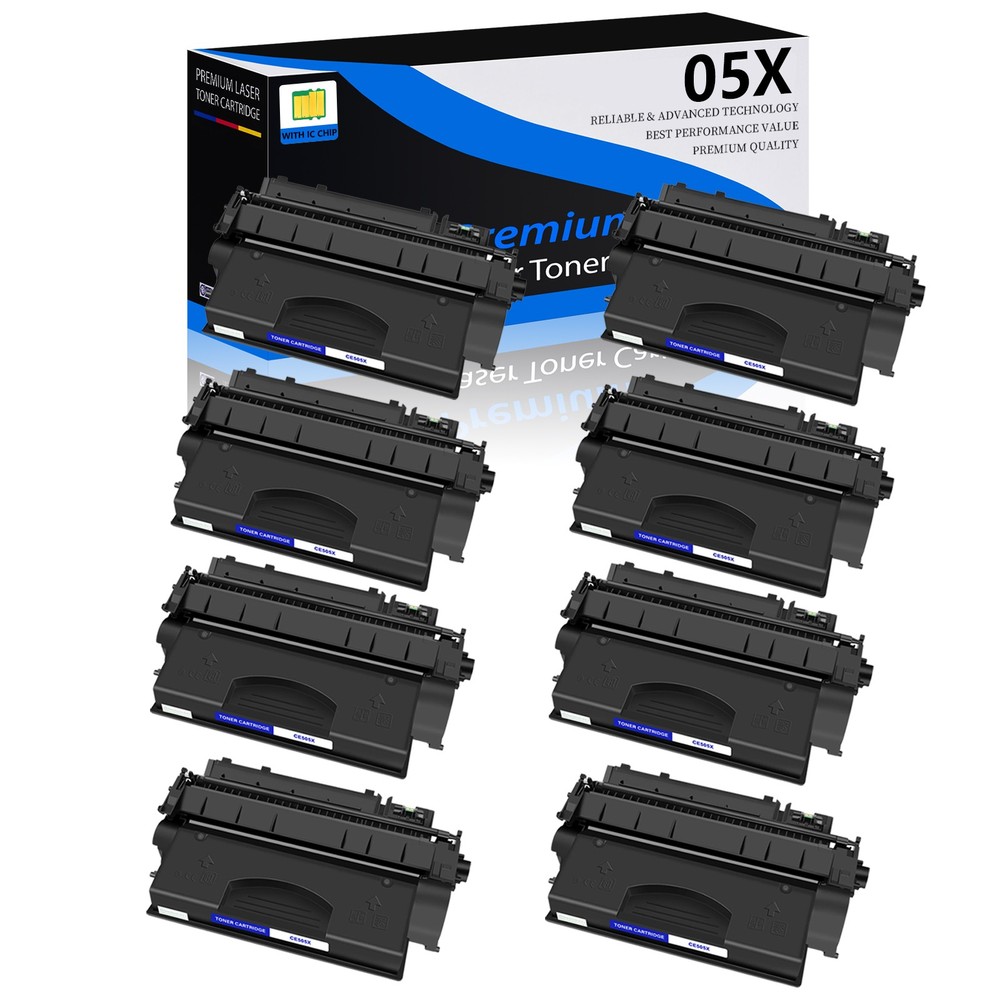 8PK Compatible CE505X 05X Toner Cartridge for HP LaserJet P2055d P2055dn P2055X