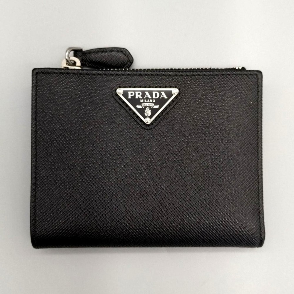 Prada 1ML050 Saffiano Leather Bifold Wallet with Triangle Logo