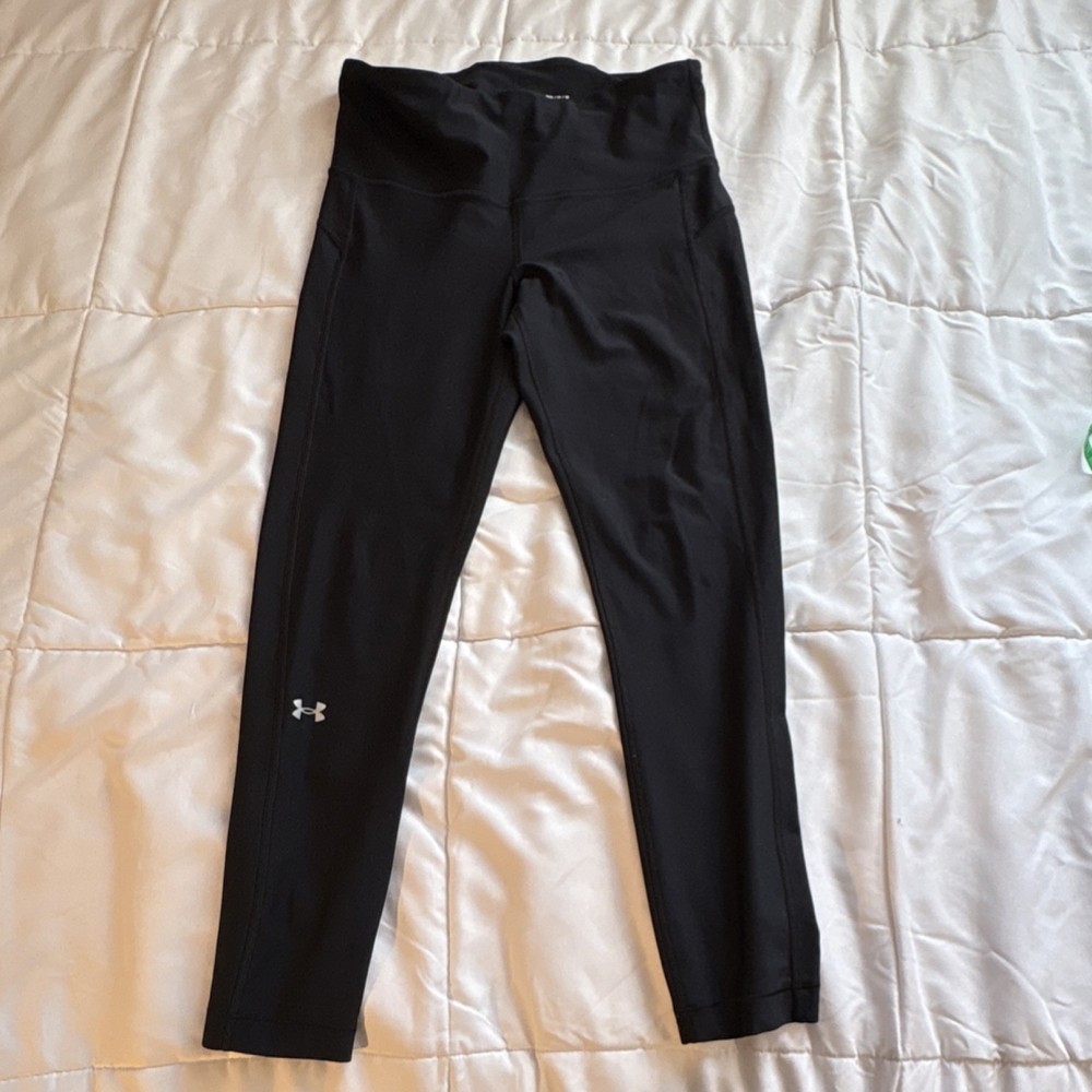 Under Armour HeatGear Black Ankle Leggings Women's M Compression Stretch