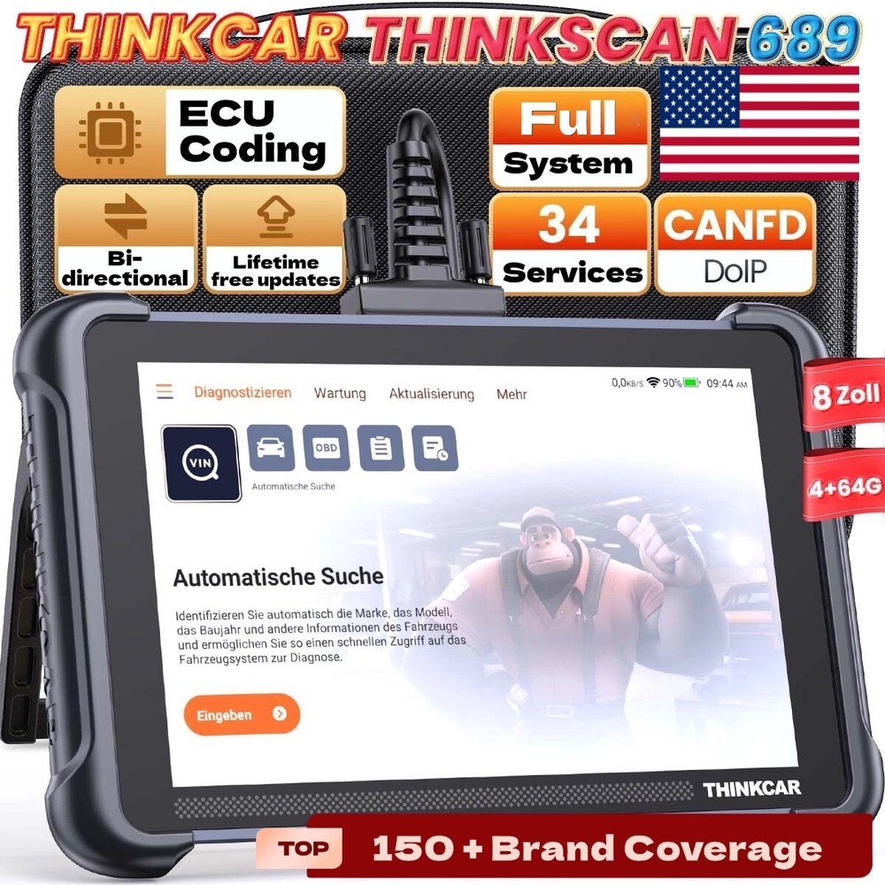 ThinkScan 689 OBD2 Diagnostic ALL System Scanner Tool Bidirectional 34+ Services