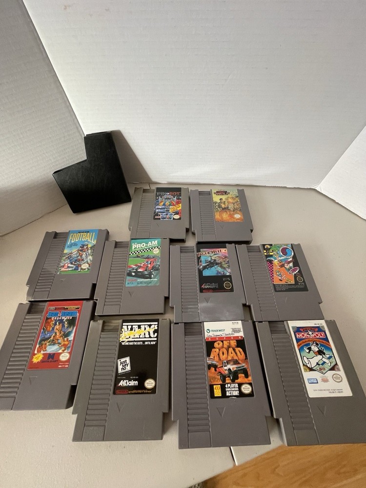 Nintendo NES Lot of 10 Games 1 Cover Cleaned Good Condition