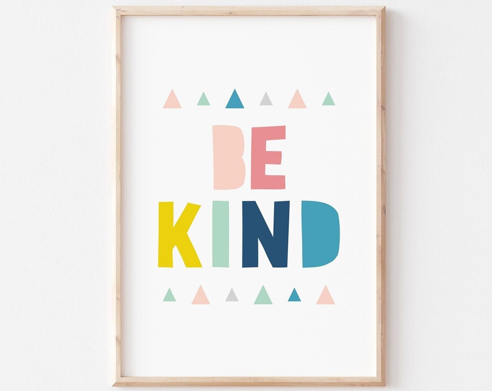 Be Kind Wall Art Nursery Print Printable Wall Art For Kids Room Baby Boy