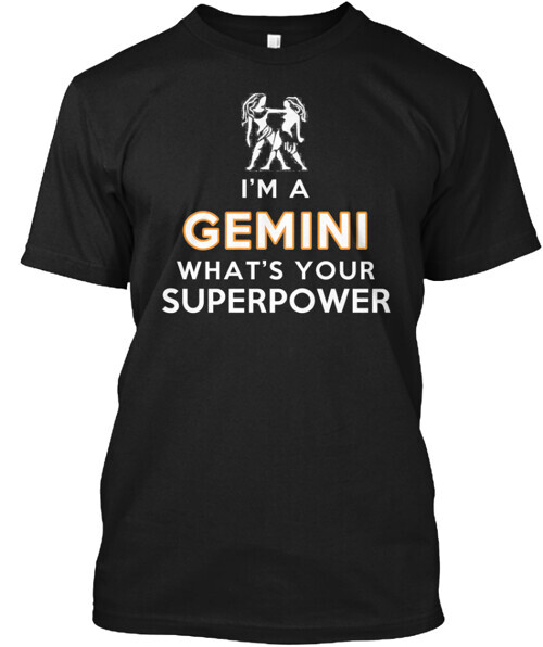 Custom Gemini T-Shirt Made in the USA Size S to 5XL