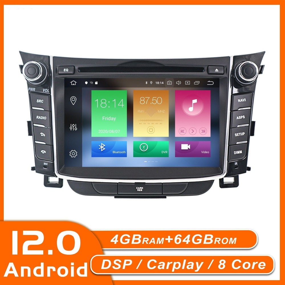 2DIN Android Car Stereo with GPS Navigation for Hyundai i30 Elantra GT 2011-2017