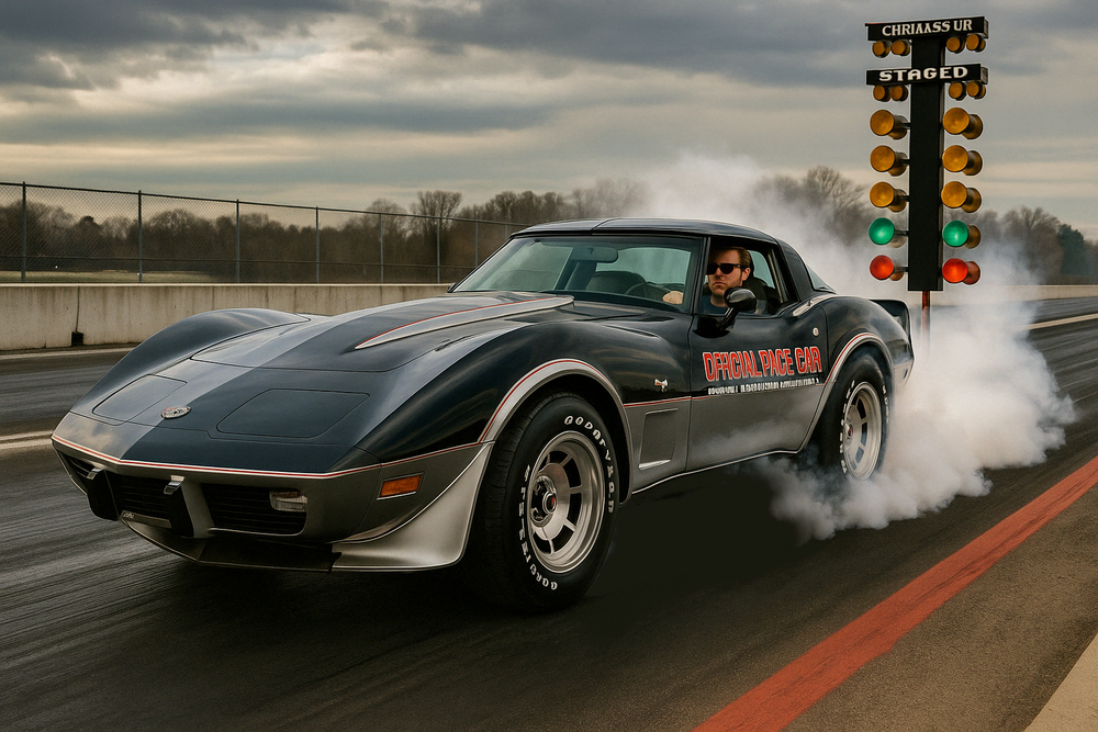 1978 Chevrolet Corvette L48 Pace Car Dragstrip | POSTER 24 X 36 INCH |