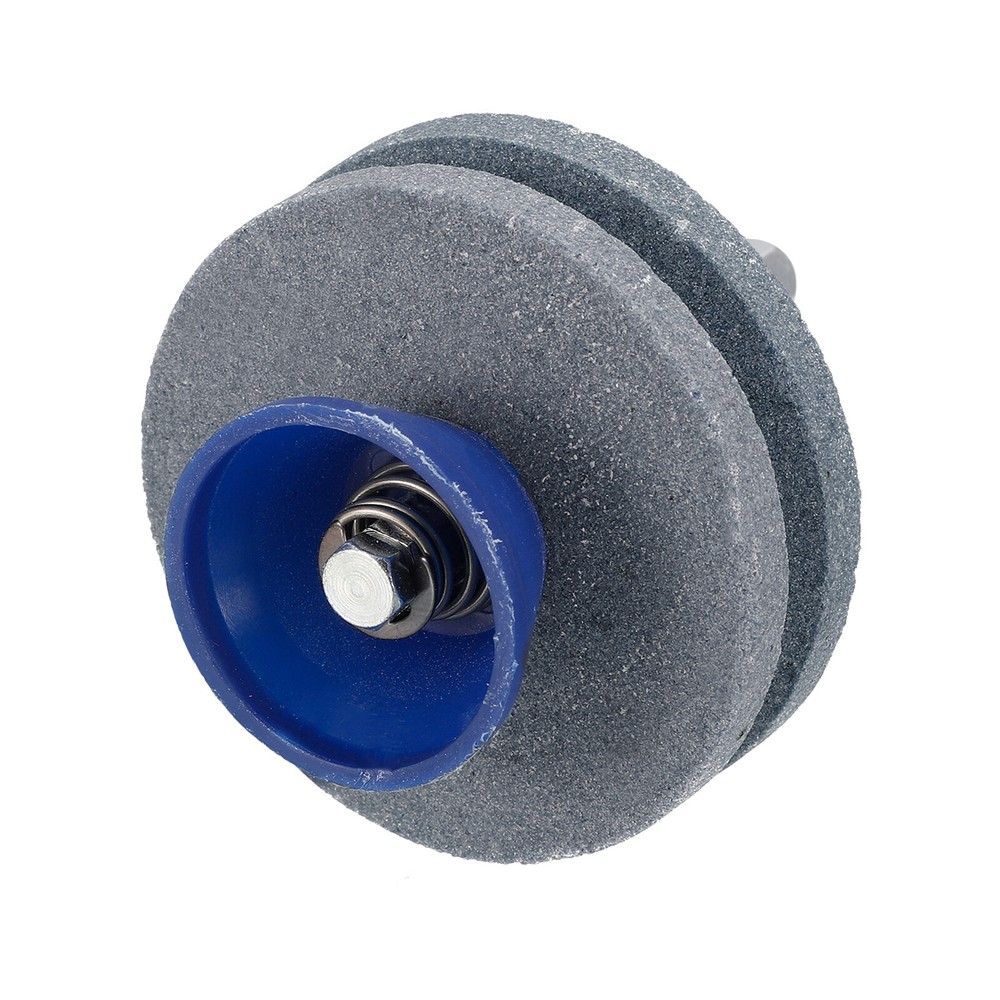 Double Layer Corundum Lawn Mower Blade Sharpener in Gray