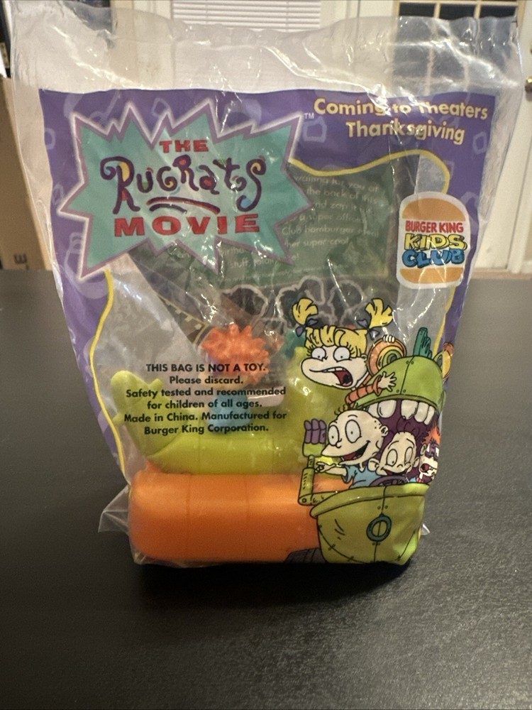 1998 SEALED Rugrats Movie Chuckie on Reptar Raft Burger King Toy