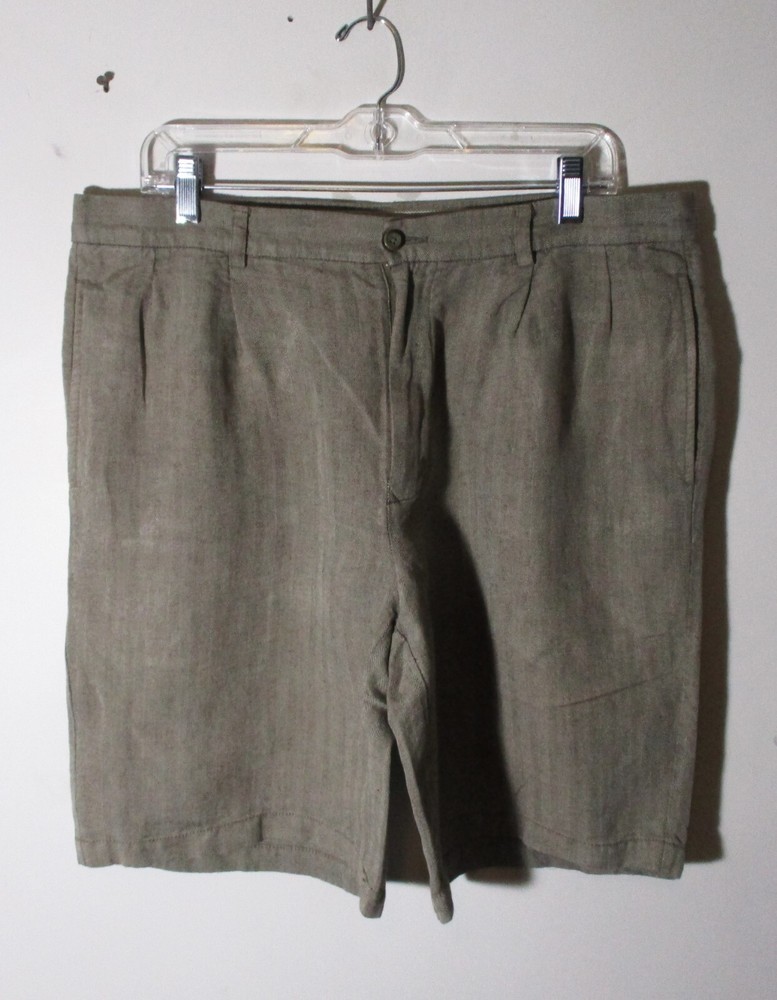 Men's TOMMY BAHAMA Brown Linen & Silk Shorts Size 36