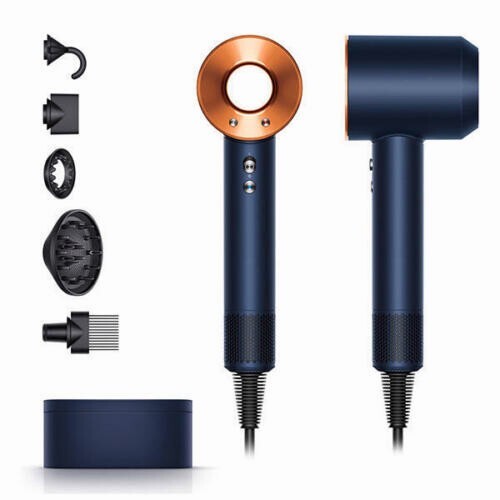 New Dyson Supersonic HD07 Special Edition Hair Dryer with Brush Comb Blue/Copper