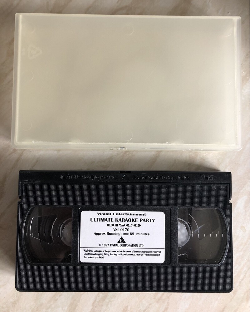 ULTIMATE KARAOKE PARTY DISCO VHS VIDEO CASSETTE TAPE VSL0170 1997 TESTED WORKING