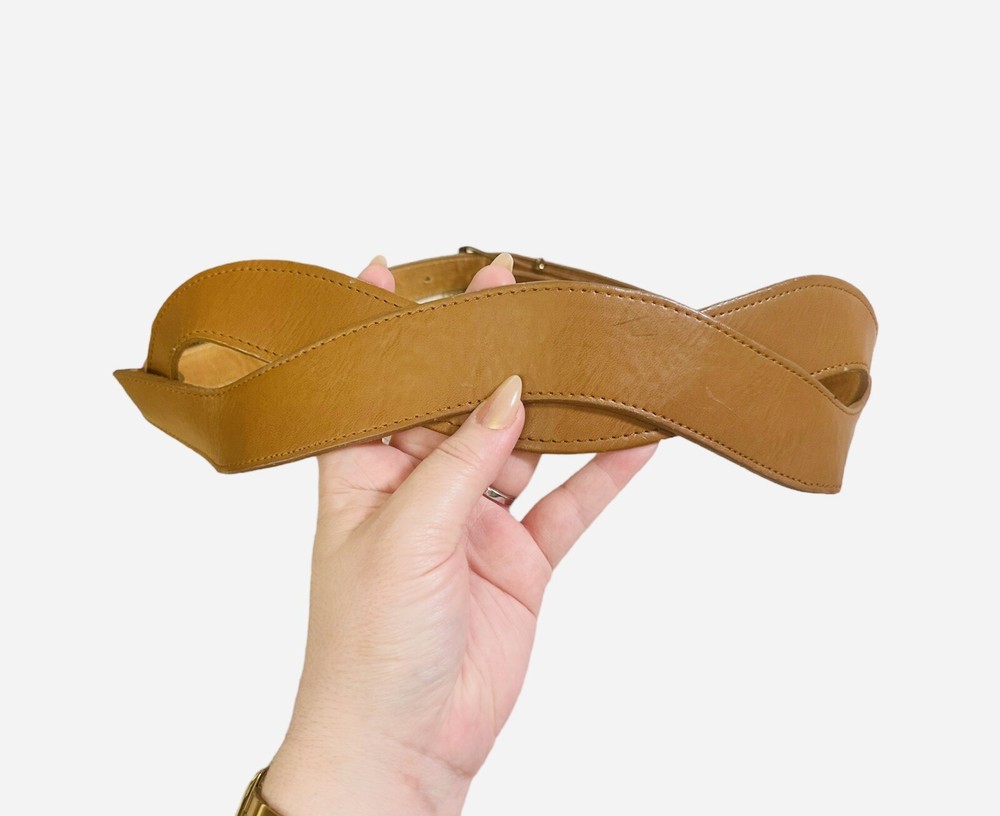 Urban Behavior Western Style Swivel CrissCross Harness Belt with Bronze Buckle