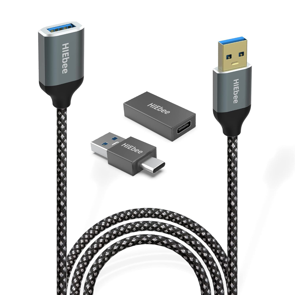 3.3FT USB 3.0 Extension Cable Type A Male to Female with Adapter