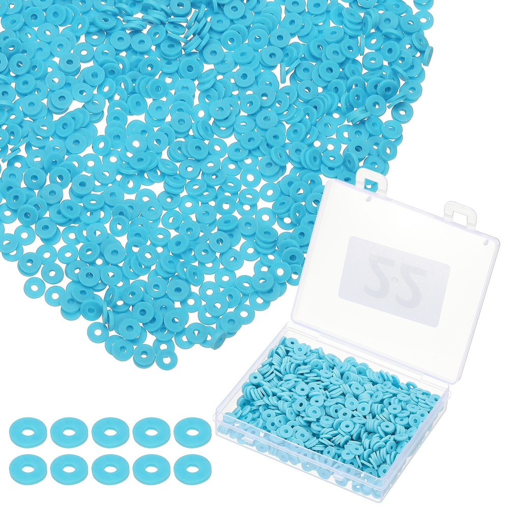 1000 Pcs Sky Blue Heishi Beads Clay Beads Bracelet Jewelry Making DIY Kit