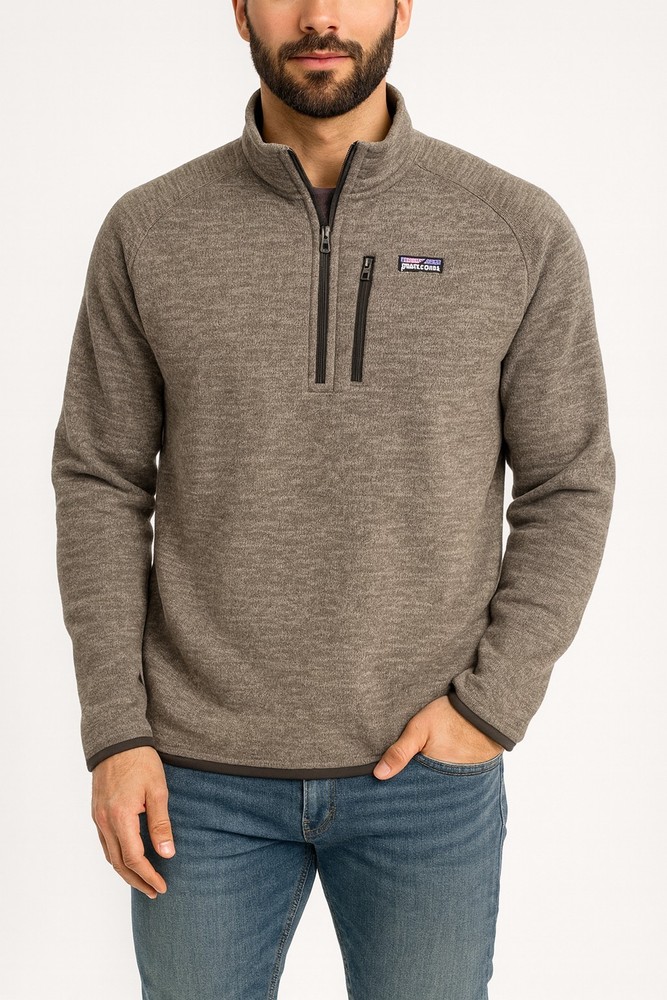 Patagonia Men's Better Sweater 1/4-Zip Fleece Pullover XXL Gray Made in Thailand