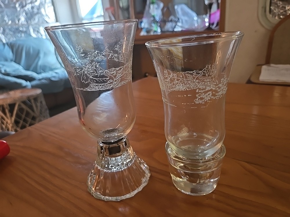 2 Iced Filigree Winterland Carriage Glass Votive Candle Holders for Home Decor