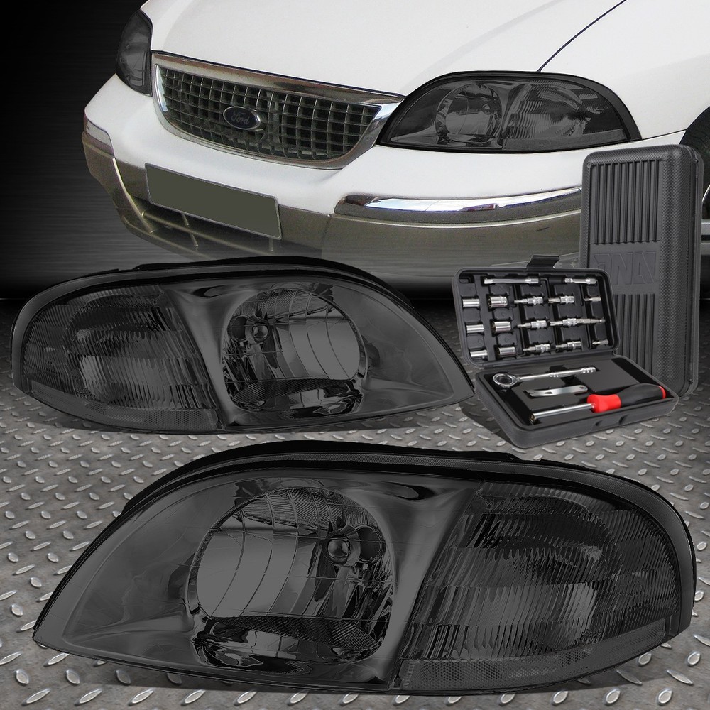 99-03 Ford Windstar Smoked Clear Corner Headlight Kit with Tools