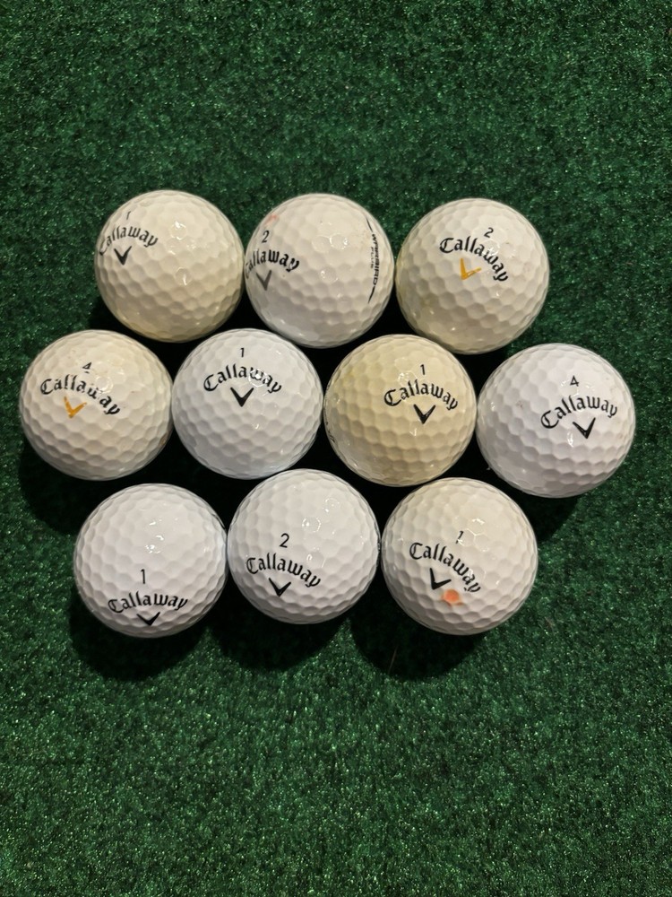 10 Used & Refurbished White Callaway Warbird Golf Balls