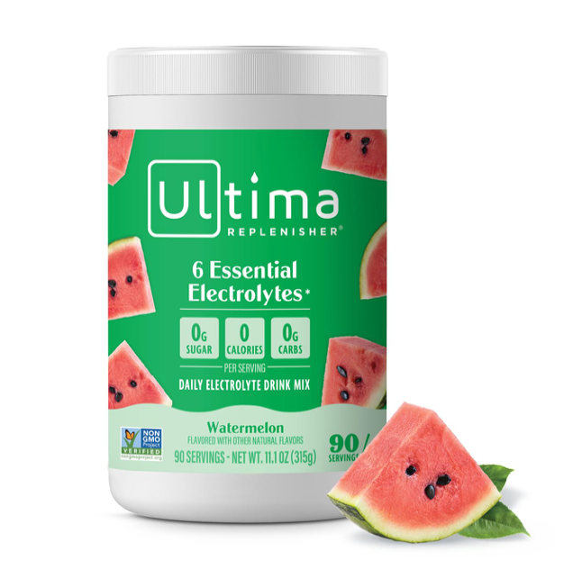 Ultima Replenisher Watermelon Electrolyte Powder Drink Mix 90 Servings
