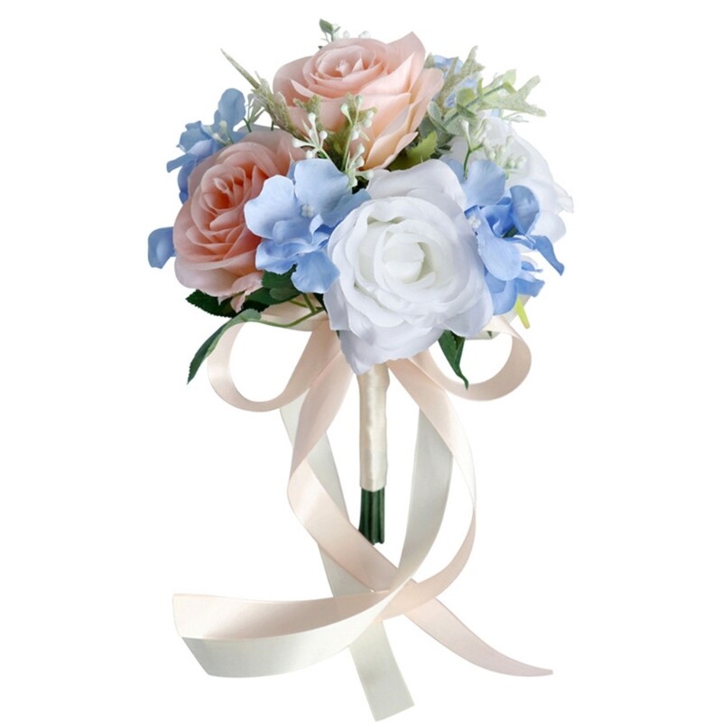 Wedding Artificial Blue Flower Bouquet Simulation Decorative Flower