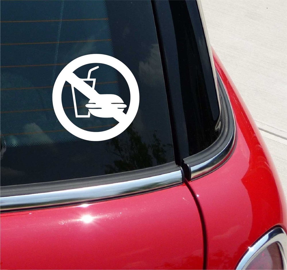 NO FOOD OR DRINK BUSINESS STORE SCHOOL OFFICE GRAPHIC DECAL CAR WALL DECOR
