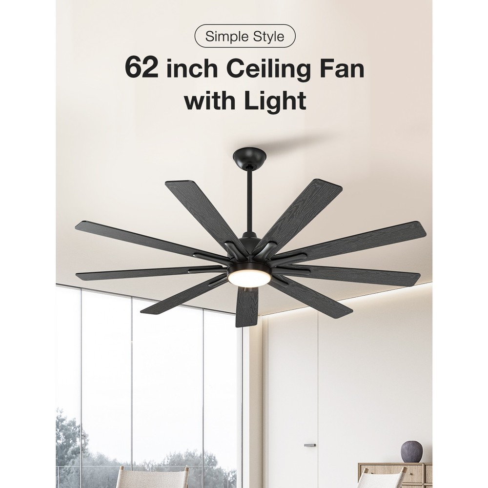 62inch Ceiling Fan With Light and Remote Control