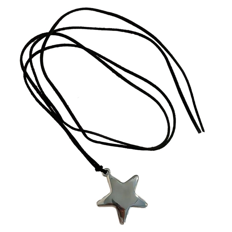 Cool Neck Jewelry Star Necklace Pendant Necklace Alloy Material Rope Necklace