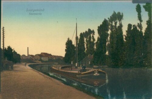 Ansichtskarte Saargemünd Saarpartie Schiff 1913  (Nr.9047)
