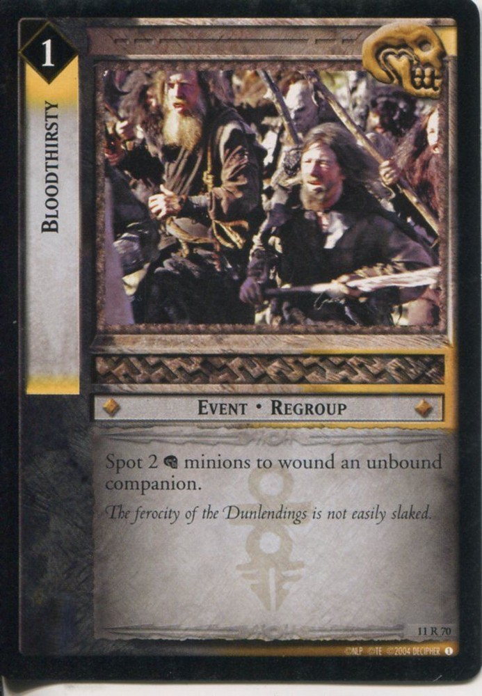Lord Of The Rings CCG Shadows 11R70 Bloodthirsty