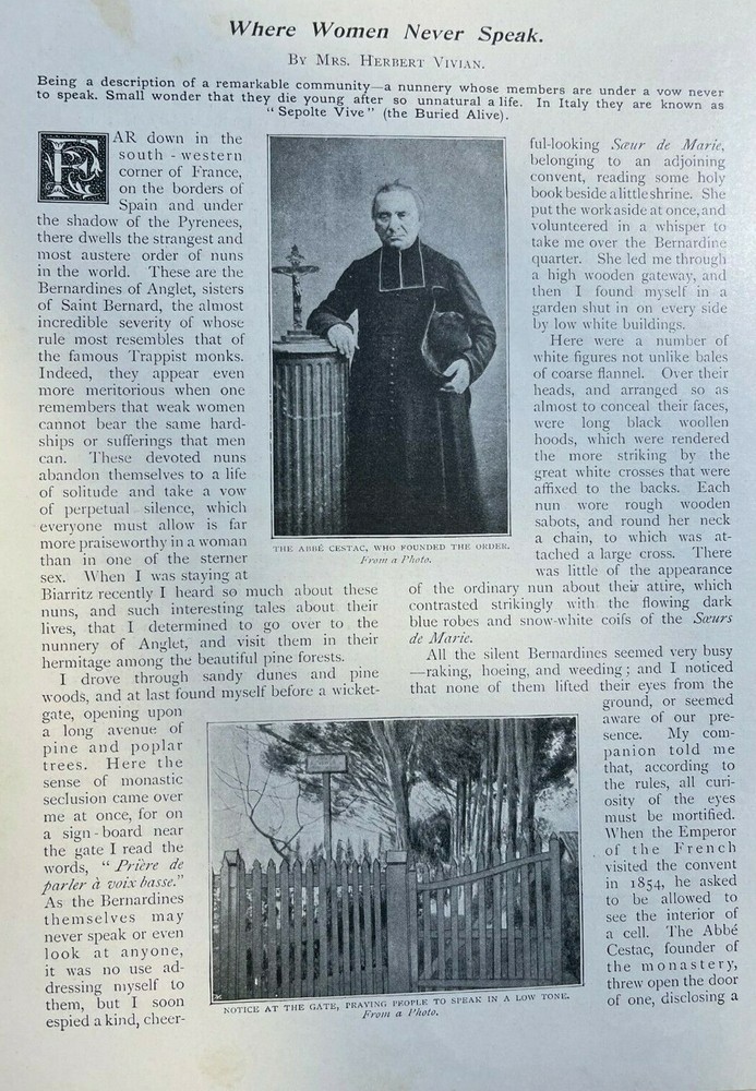 1899 Benedictine Sisters of Anglet France Pyrenees illustrated