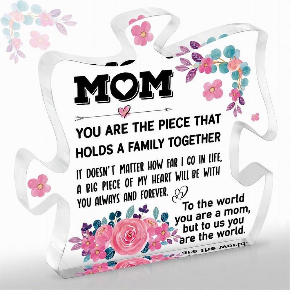 Figurine Gift for Mother Plaque Multicolor Small Carved Romantic Home Decor