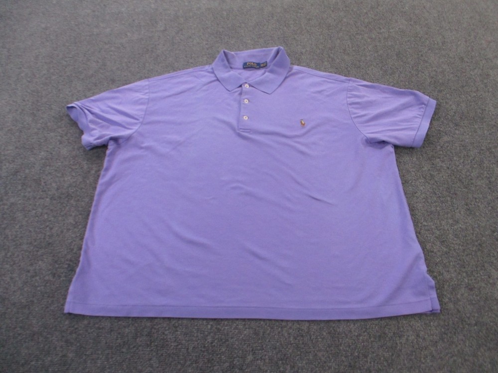 Polo Ralph Lauren Shirt Mens 2XB Purple Golf Pony Logo Preppy Stretch Business