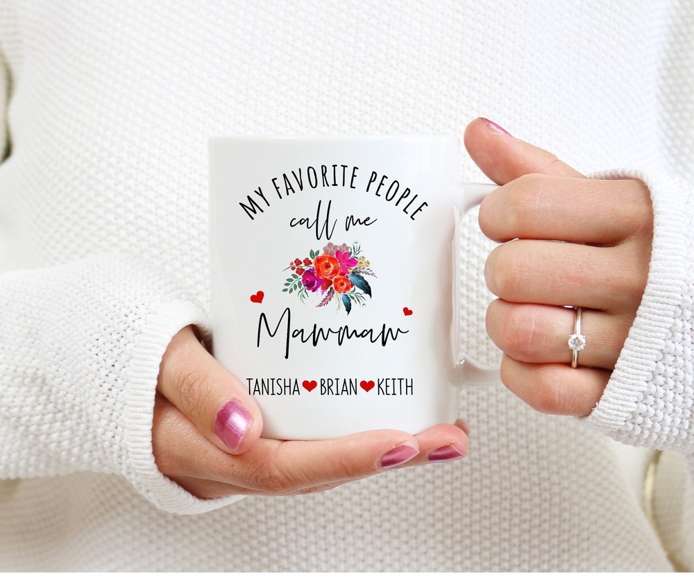 Personalized Mamaw Gifts Mamaw Coffee Mug With Grandkid Names Mother's Day For