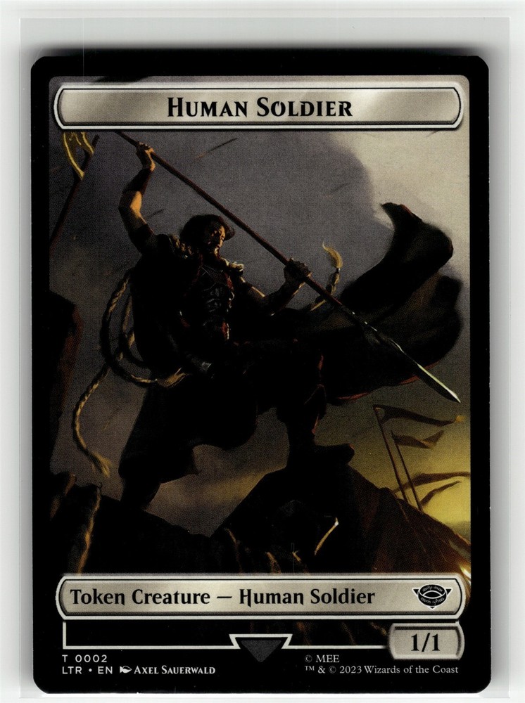 HUMAN SOLDIER TOKEN (0002) Tales of Middle-Earth #2 LTR(NM+)(MTG)