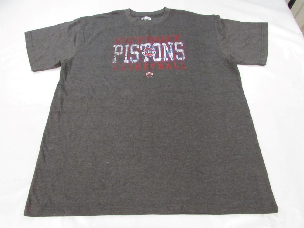 New Detroit Pistons Mens Sizes 2XL-3XL-4XL-6XL-Tall Dark Gray Majestic Shirt