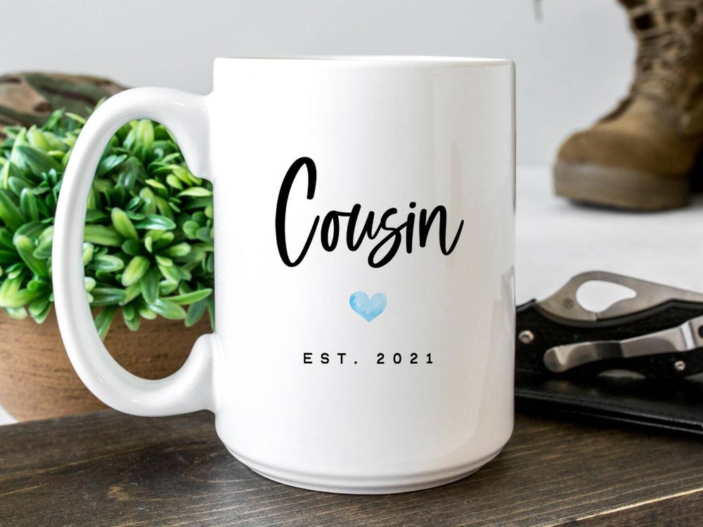 Cousin Est 2021 Coffee Mug Pregnancy Announcement Coffee Mug Custom Gift To