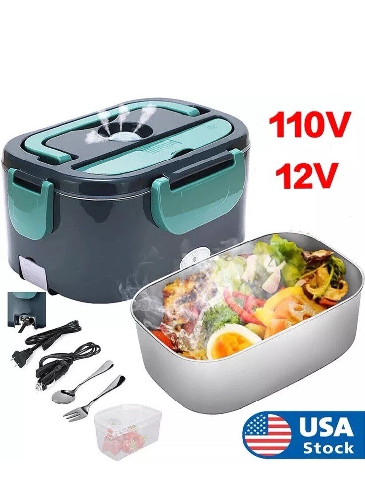 Portable 1.5L Electric Lunch Box for Car & Office Food Warming