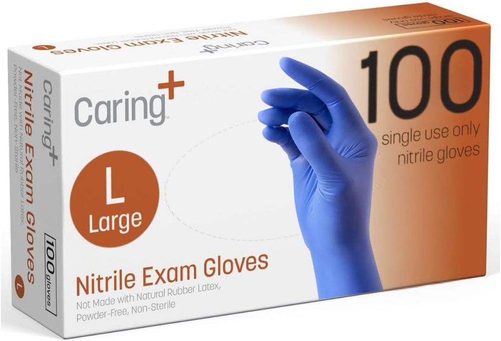 Blue Nitrile Exam Gloves Powder-Free Disposable for Medical Care First Aid