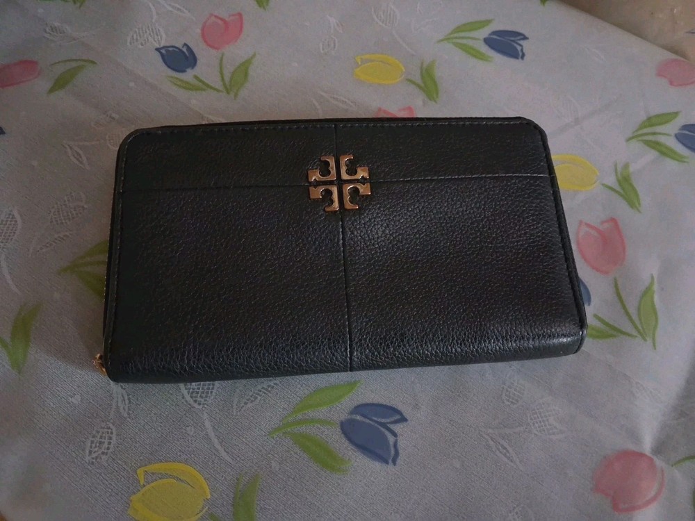 Tory Burch leather Women's Wallet Ivy Zip Continental Black