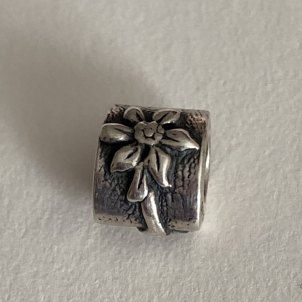 Sterling Silver Pandora Flower Charm for Bracelets  