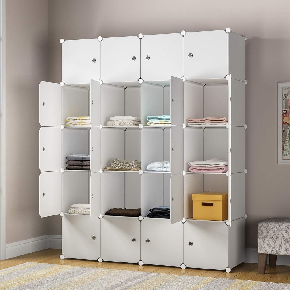 20-Cube Large Storage Organizer Shelves for Clothes & Dresser