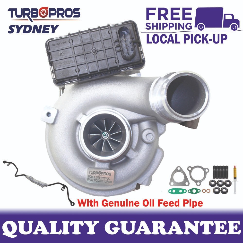 Upgrade Billet Turbo+Genuine Oil Feed Pipe For Hyundai Santa Fe D4HB 2.2L 2009-