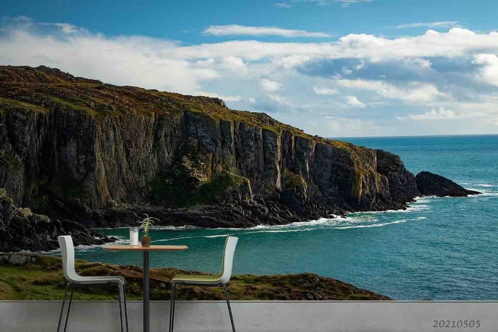 3D Sky Mountain Sea Landscape Wall Murals Wallpaper Murals Wall Sticker 2