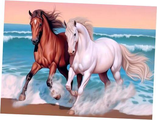 5D Horse Diamond Painting Kits - DIY Diamond Art Kits for Adults Animal, Full