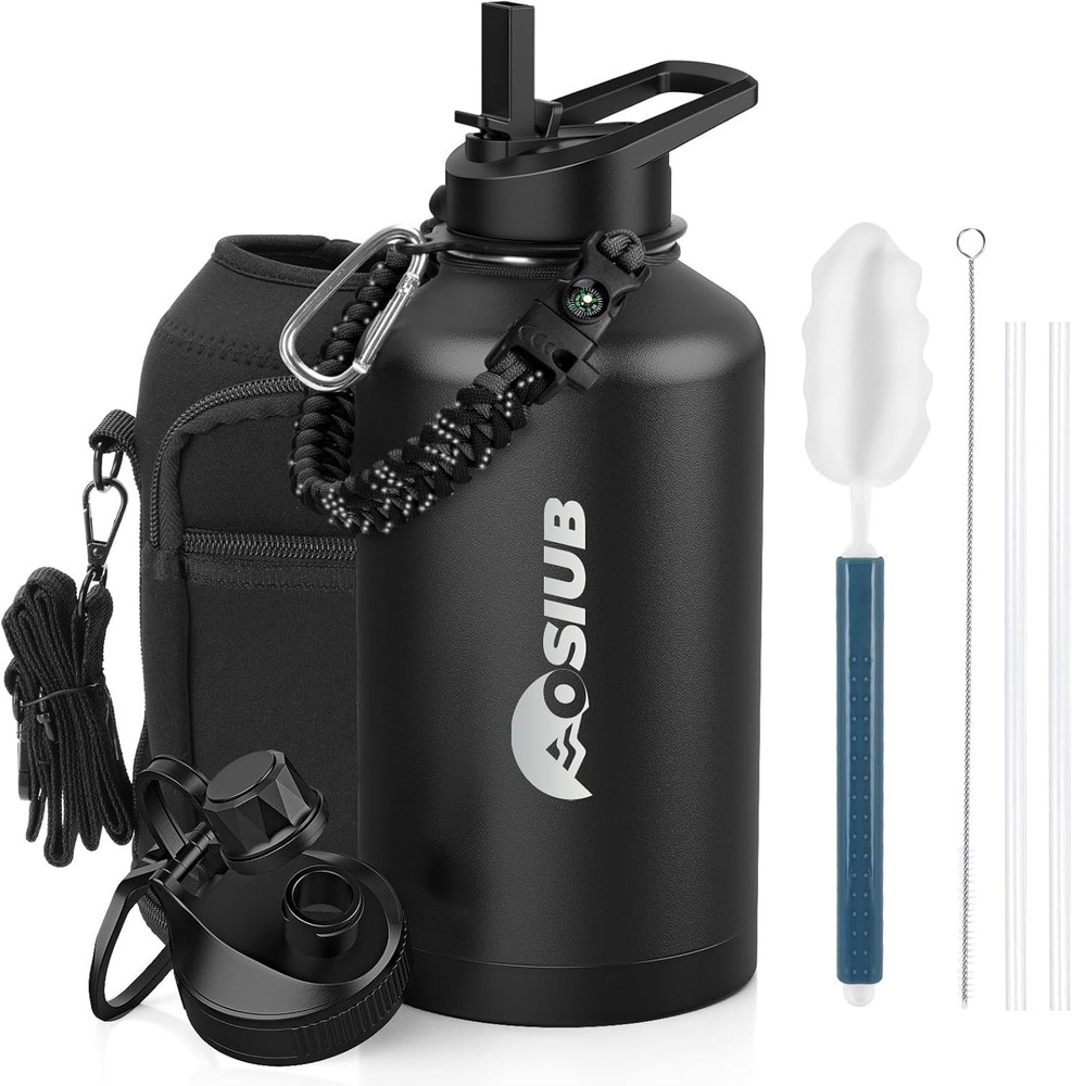 Insulated Water Bottle 64 oz Triple Wall Vacuum Stainless Steel(Cold 48