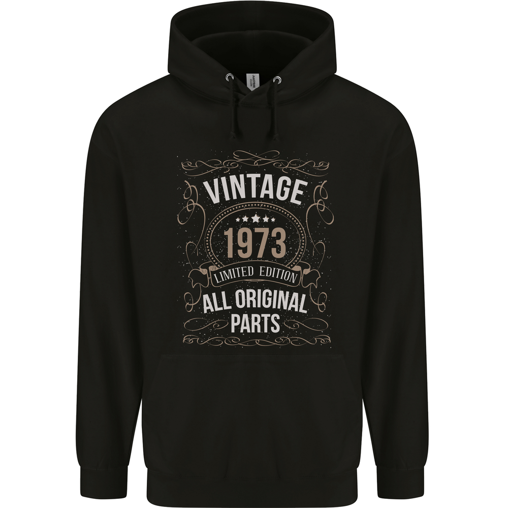 52nd Birthday Limited Edition 1973 Mens 80% Cotton Hoodie