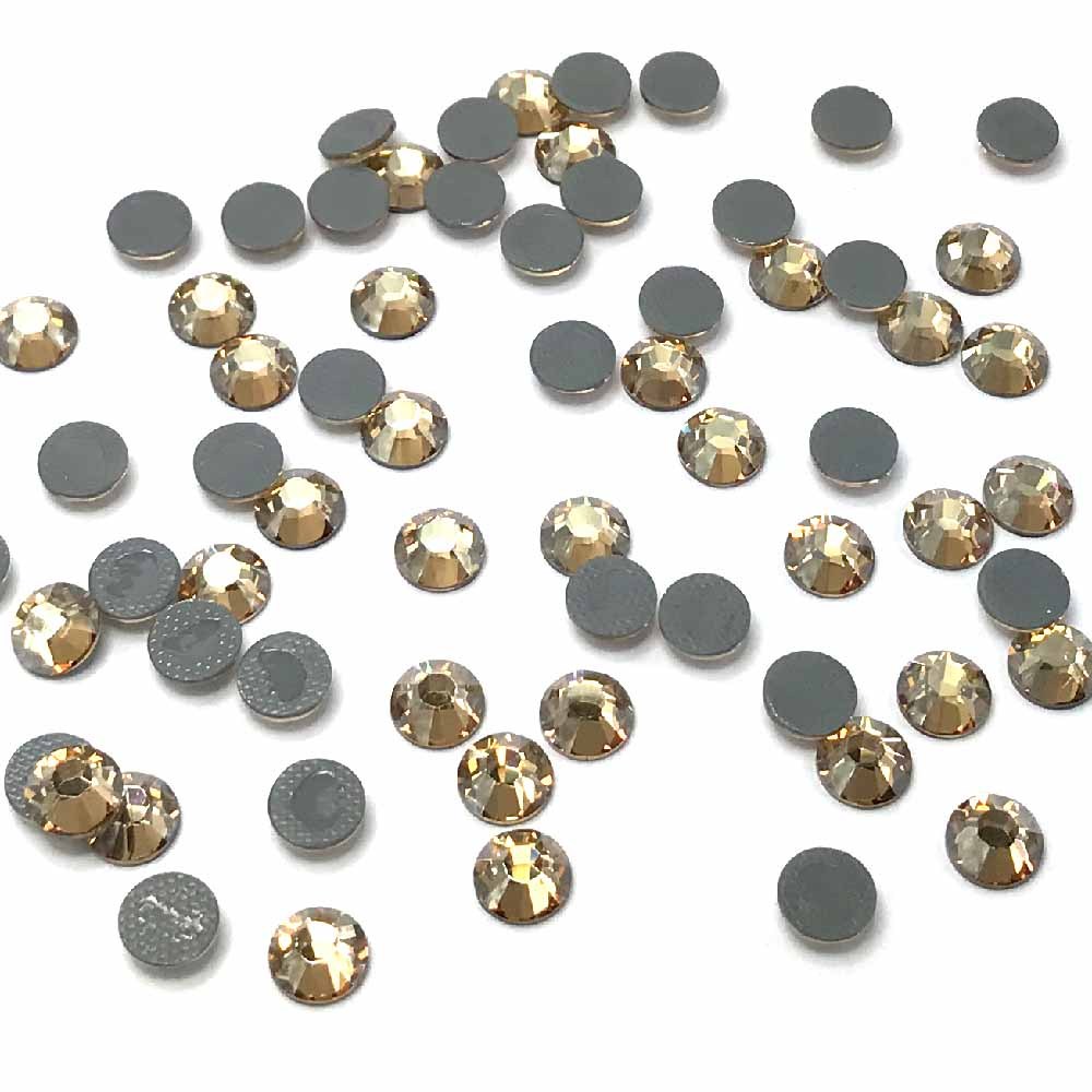 36 Swarovski 30ss 6mm Flatback Hotfix Crystals in Golden Shadow - Clearance Sale-image