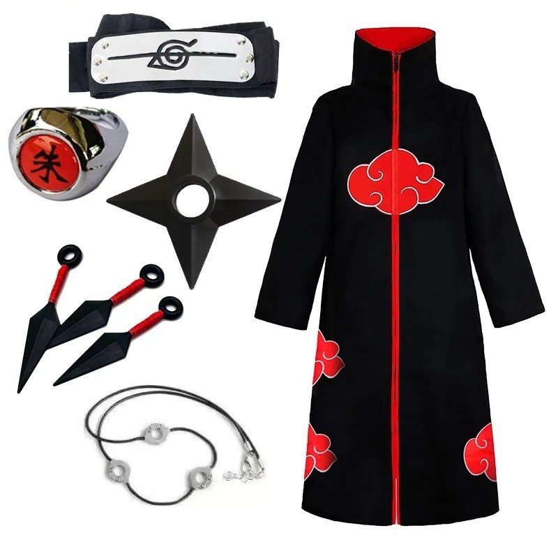 Naruto Akatsuki Tobi Uchicha Obito Robe Cloak coat Cosplay CHRISTMAS costumes.