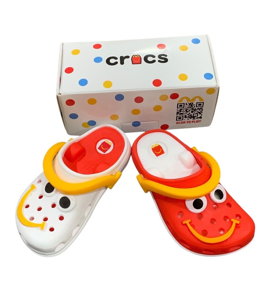 2024 McDonald's HAPPY MEAL Lot of 3 Mini Crocs Key Chains Toys READ DESCRIPTION